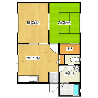 サンライフ四御神【2階】の間取り