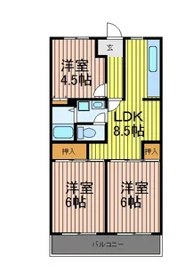 グランシャリオヨシハラ【2階】の間取り