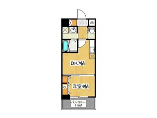 プルーム下到津【8階】の間取り