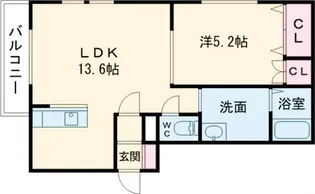 アンビシャス大成【3階】の間取り