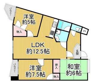 パレ武庫川パート2【5階】の間取り