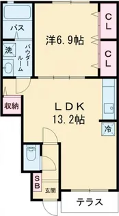 メゾンタカモトI番館【1階】の間取り