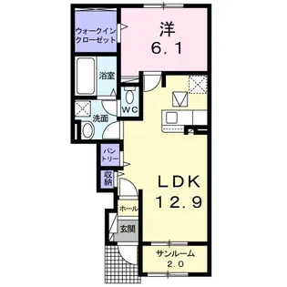 スターリット B【1階】の間取り