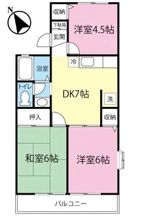 ルミエール南生田【2階】の間取り
