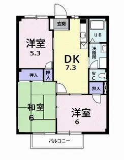 ニューシティ各務原【2階】の間取り