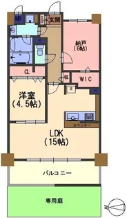 グローリードミール天神【1階】の間取り