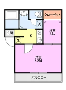 リベルタ川端I【1階】の間取り