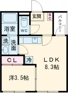 ハーモニーテラス太秦安井辻ノ内町【3階】の間取り