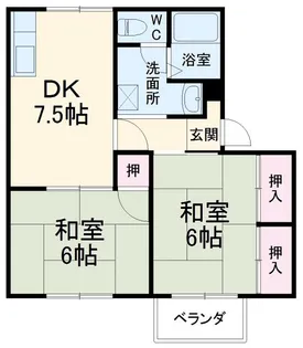 タウニー野本【1階】の間取り
