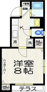 コラール幡ヶ谷【1階】の間取り