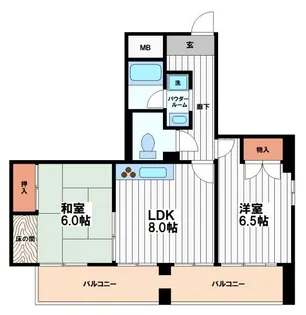 高津サニーハイツ【7階】の間取り
