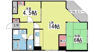 フェリス御影【5階】の間取り