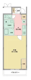 まきの木館うたり【3階】の間取り