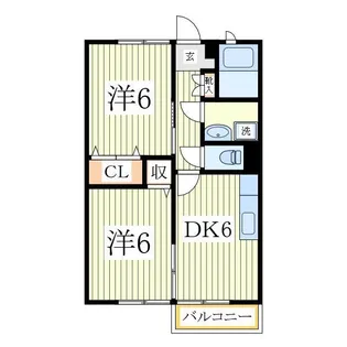 プリムローズ2【1階】の間取り
