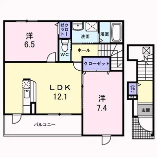 サニー KII【2階】の間取り