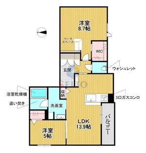 シャーメゾンフラット ヒル【3階】の間取り
