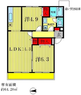 アルファコート流山【2階】の間取り