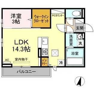 アルデバラン 101【1階】の間取り