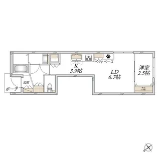 仮)富ヶ谷2丁目メゾン【1階】の間取り