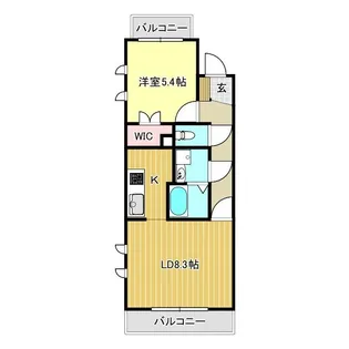 ヴィガラス川成新町【2階】の間取り
