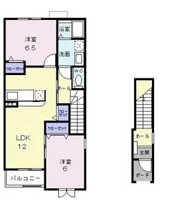 ベルフィオーレII【2階】の間取り