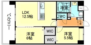 ルッシェ箱崎宮前【4階】の間取り