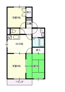 メゾン鷹取【1階】の間取り