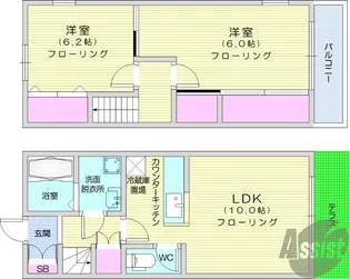 raffine fleur 2 A棟【1階】の間取り