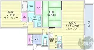 107松井ビル【1階】の間取り