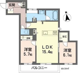アトリエール F【3階】の間取り