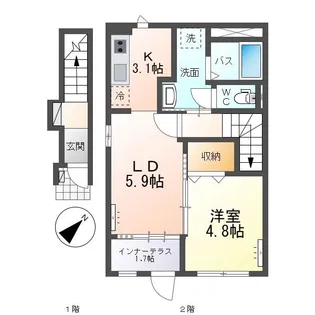 ココル【2階】の間取り