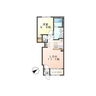 フェイジョアB【1階】の間取り