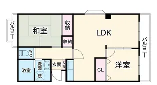 フォルク北千里C棟【1階】の間取り