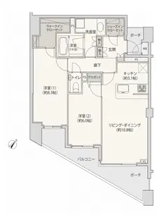 ダイナシティ碑文谷【4階】の間取り