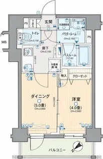 日神デュオステージ板橋【5階】の間取り