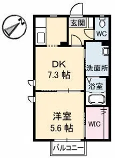 パークヒルひまわり【1階】の間取り