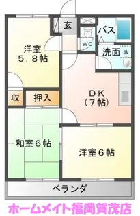 福岡県福岡市早良区野芥7【マンション】の間取り