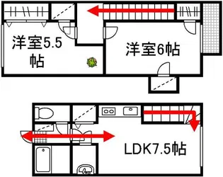 リベアード西十日市の間取り