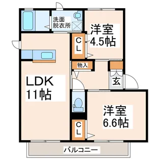 メゾンアンリシール【1階】の間取り