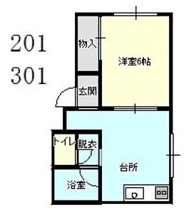 コーポウィング【2階】の間取り