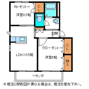 フォワード松本C【2階】の間取り