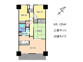 グランドハイツ今泉【4階】の間取り