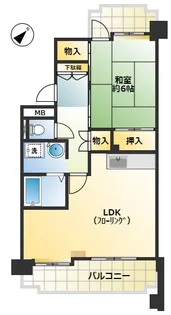 小松川グリーンタウンニュー新町3号棟【2階】の間取り