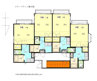 ビラ・プリンス新大西【2階】の間取り