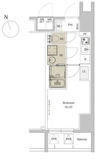 エスタート品川戸越II【6階】の間取り