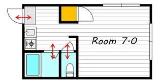 岡山県岡山市北区絵図町【アパート】の間取り