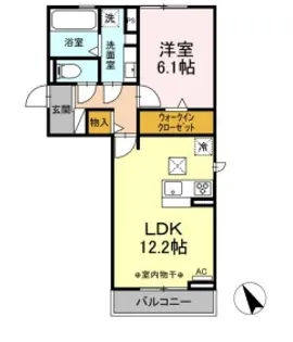 愛知県東海市富木島町道才【アパート】の間取り