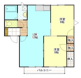 ルナ・ポート21 B【1階】の間取り