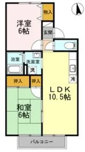 セレーノ岡本 A【2階】の間取り