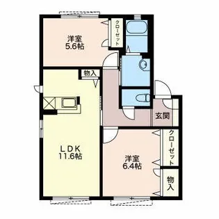 グレースメゾン小柳 G【1階】の間取り